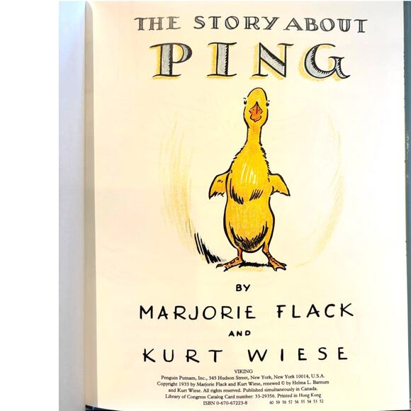 The Story About Ping Book by Flack and Wiese, Modern Copy, HCDJ - Picture 3 of 7
